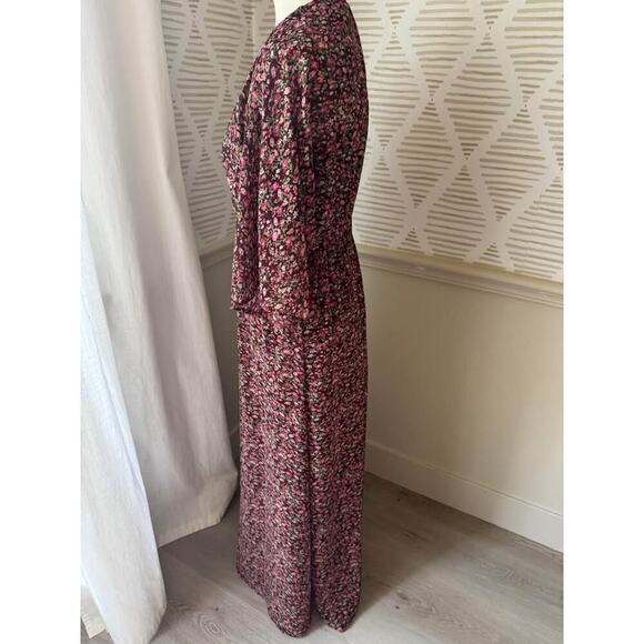 Entro Women’s Small Burgundy Floral Maxi Dress - Picture 5 of 9